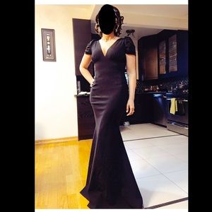 Chiara Boni La Petite Robe Rose PleatedSleeve Gown